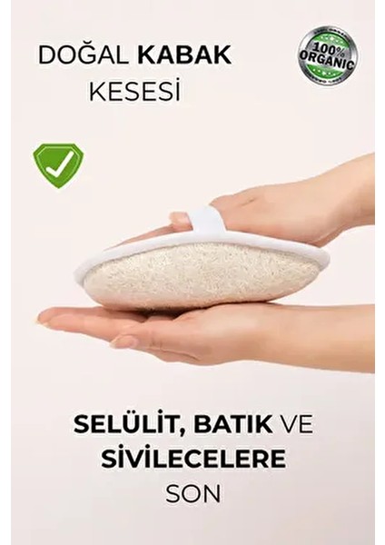 %100 Doğal Kabak Kesesi Lif Selülit ve Batık Karşıtı