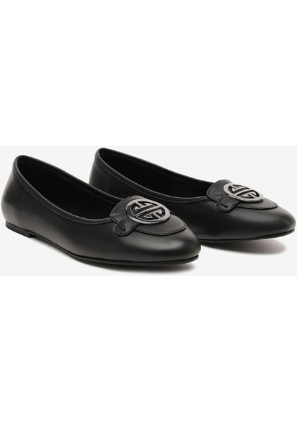 Kadın Siyah Hakiki Deri Babet 5Y2UA59221 modelleri