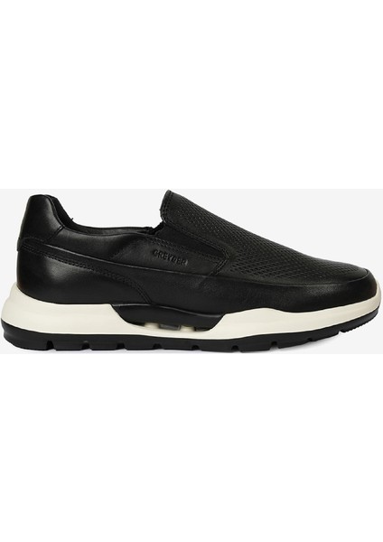 Erkek Siyah Hakiki Deri Sneaker Ayakkabı 4Y1UA17361