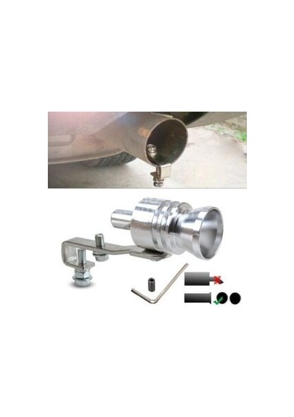 her araca uygun turbo ıslık sesi çıkaran egzoz ucu aparatı