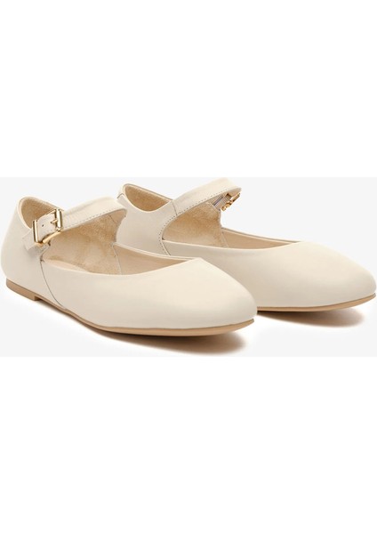 Kadın Bej Hakiki Deri Babet 5Y2UA59222 modelleri