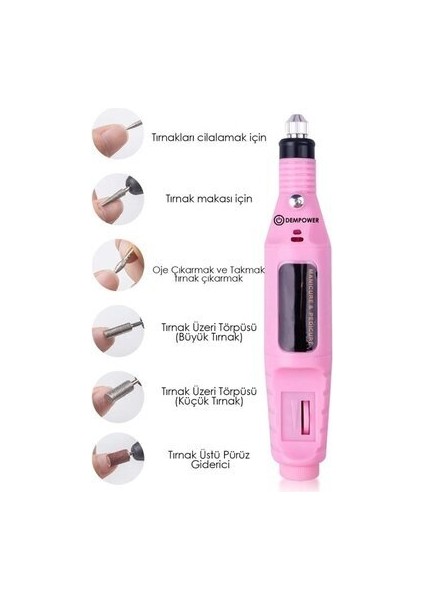 Elektrikli Tırnak Törpü Seti Manikür Pedikür Protez Tırnak Ayak Nasır ve Mantar Temizleme Makinesi modelleri
