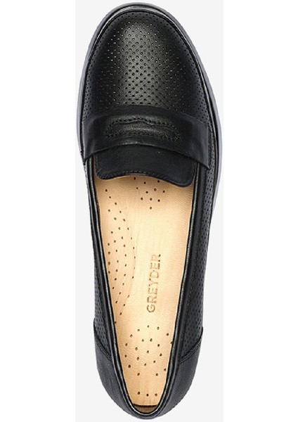 Kadın Siyah Hakiki Deri Casual Ayakkkabı 4Y2FA59016 fırsatları