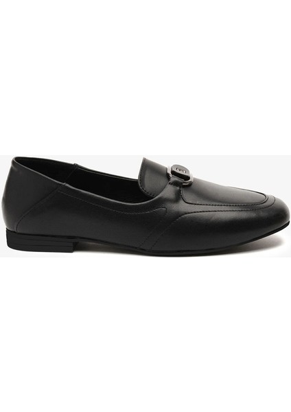 Kadın Siyah Hakiki Deri Loafer Ayakkabı 5Y2UA59220