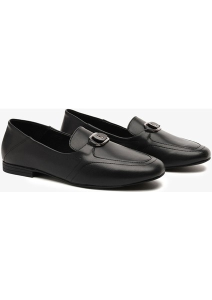 Kadın Siyah Hakiki Deri Loafer Ayakkabı 5Y2UA59220 modelleri