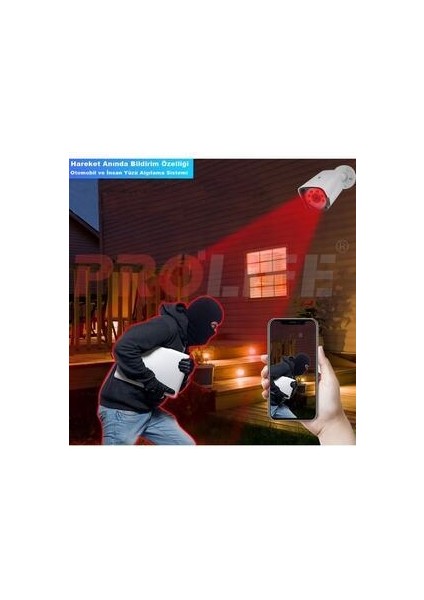 3 Kameralı Yapay Zeka Özellikli Yüz Tanıma ve Araç Algılamalı 5 Mp Güvenlik Kamerası Seti