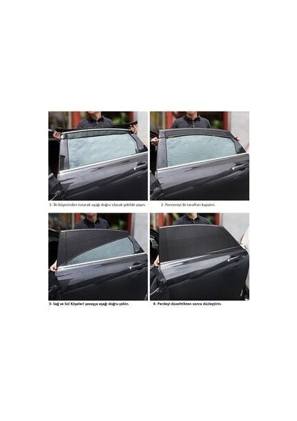Araba Araç 2 Adet Yan Cam Perdesi Güneşlik Gölgelik Güneş Koruyucu Arka Koltuk Perde Emzirme Örtüsü fırsatları
