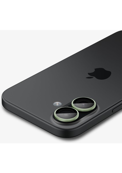 iPhone 17 / 16 Plus / 16 ile Uyumlu Kamera Lens Camı Koruyucu Kolay Kurulum Glas.tR EZ Fit Optik Pro (2 Adet) Green - AGL10128