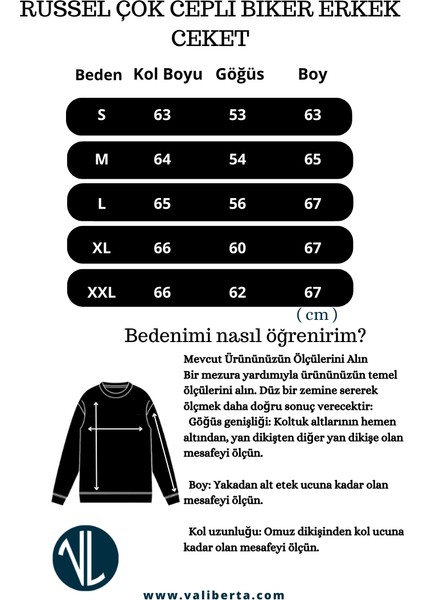 Russell Çok Cepli Biker Deri Görünümlü Erkek Ceket - Siyah