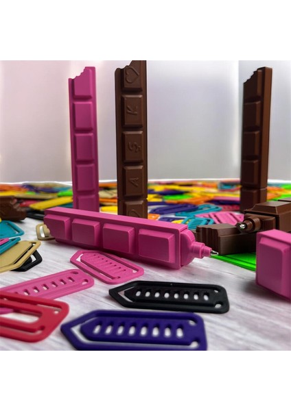 MCYDEKOR 2’li Pembe ve Çikolata Görünümlü Kalem – Eğlenceli ve Yaratıcı Tasarım | Hediyelik Kalem