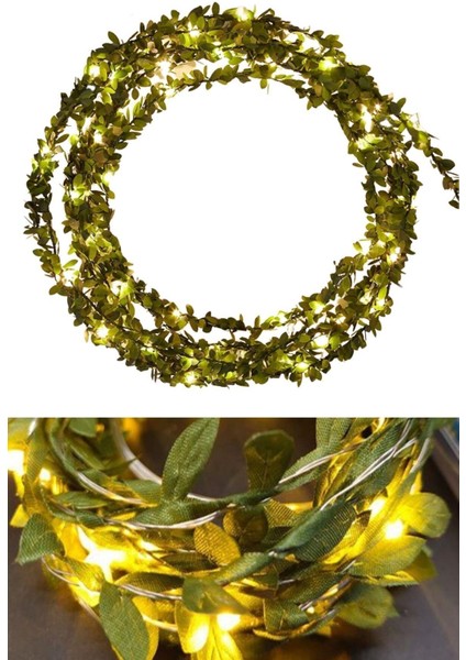 HBCV Yaprak Desenli Pilli LED Şerit Lamba 3 m – Gün Işığı Renk, Yüksek Parlaklık ve Enerji Tasarruflu Aydınlatma