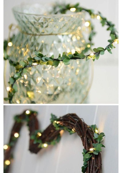 HBCV Yaprak Desenli Pilli LED Şerit Lamba 3 m – Gün Işığı Renk, Yüksek Parlaklık ve Enerji Tasarruflu Aydınlatma