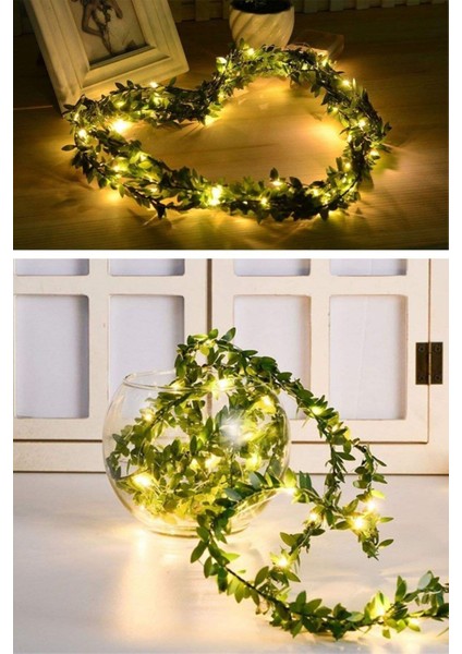 HBCV Yaprak Desenli Pilli LED Şerit Lamba 3 m – Gün Işığı Renk, Yüksek Parlaklık ve Enerji Tasarruflu Aydınlatma