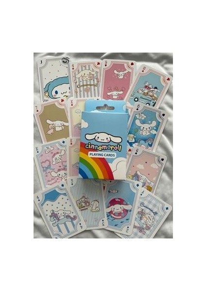Cınnamon Roll Oyun Kartı Destesi 54 Parça Anime Karakterleriyle Renkli