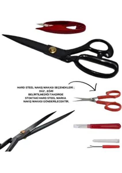 Pin Marka 8inç Özgün Kumaş Kot Kesim Profesyonel Terzi Makası Seti 1 Adet