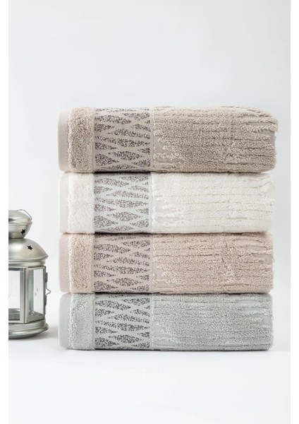 Meridyen 50*90 Penye 4'lü Yüz Havlusu - Asorti