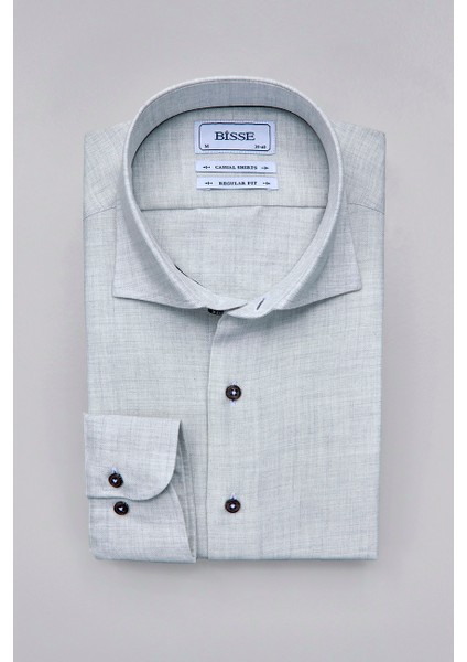 Regular Fit İtalyan Yaka Taş Pamuk Erkek Gömlek GMFLN0222303221_D60 modelleri