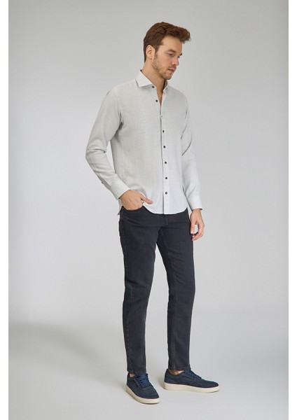 Regular Fit İtalyan Yaka Taş Pamuk Erkek Gömlek GMFLN0222303221_D60 indirimleri