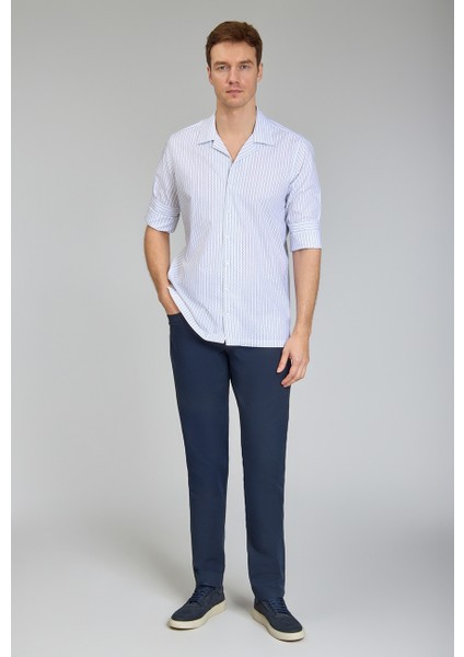 Regular Fit Apaj Yaka Beyaz Basic Spor Erkek Gömlek GMCZG1722300204_D01 fiyatları