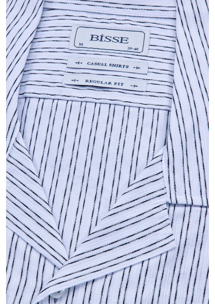 Regular Fit Apaj Yaka Beyaz Basic Spor Erkek Gömlek GMCZG1722300204_D01 fırsatları