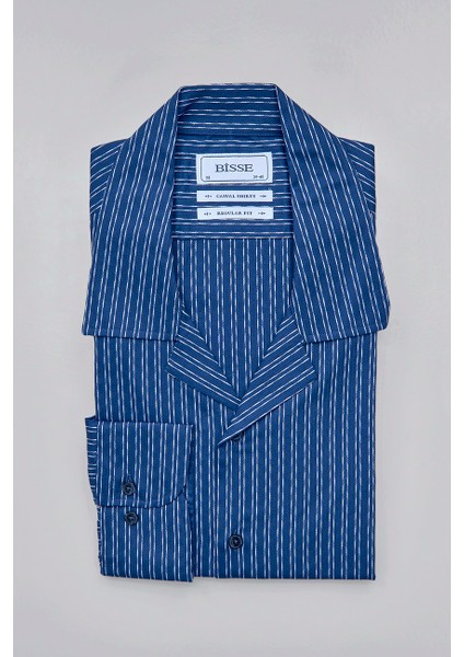 Regular Fit Apaj Yaka Lacivert Basic Spor Erkek Gömlek GMCZG1722300204_D39 modelleri