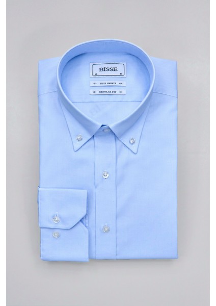 Regular Fit Klasik Yaka Düğmeli Açık Mavi Erkek Gömlek GMKLS4PAL224003_D33 modelleri
