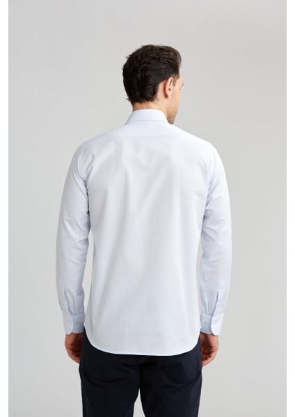 Regular Fit Klasik Açık Mavi Basic Erkek Gömlek GM23K232053_D33 fiyatları