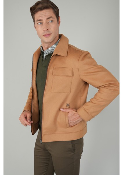 Erkek Kısa Kaşe Mont Camel MNT24K24005_D70 indirimleri