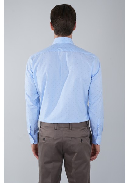 Mavi Uzun Kollu Pamuk Basic Erkek Cepsiz Gömlek GMKLS250008_D35 fiyatları