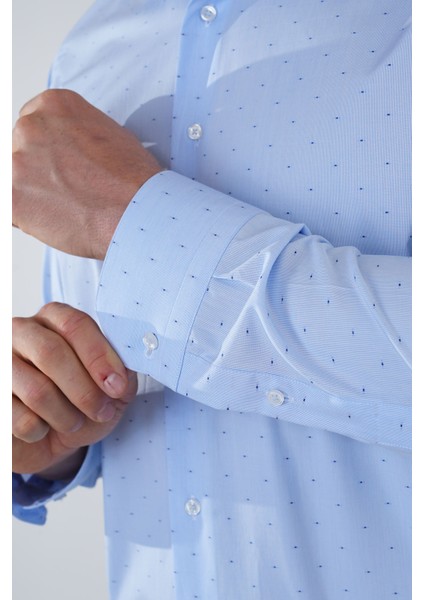 Mavi Uzun Kollu Pamuk Basic Erkek Cepsiz Gömlek GMKLS250008_D35 indirimleri