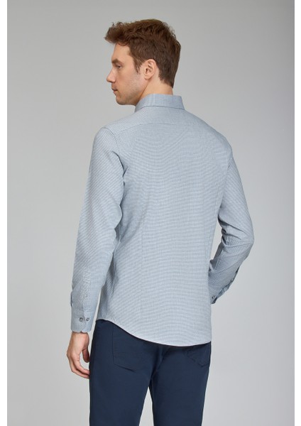 Modern Fit Paşa Yaka Gri Spor Erkek Gömlek GMFLN0222302221_D55 fırsatları