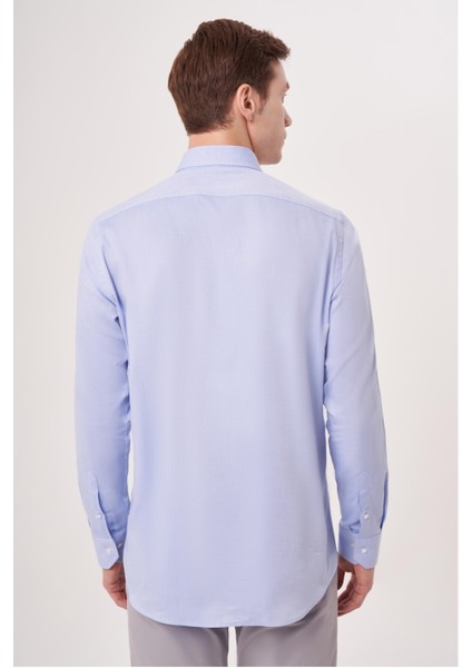 Regular Fit Paşa Yaka Mavi Erkek Gömlek GM23Y231163_D35 fiyatları