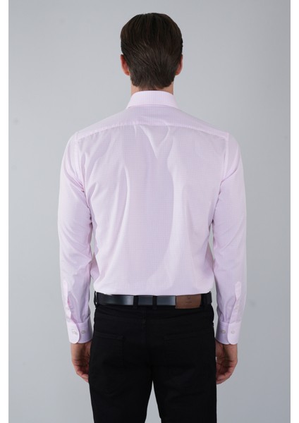 Pembe Uzun Kol İtalyan Yaka Cepsiz Erkek Gömlek GMKLS250033_D29 fiyatları