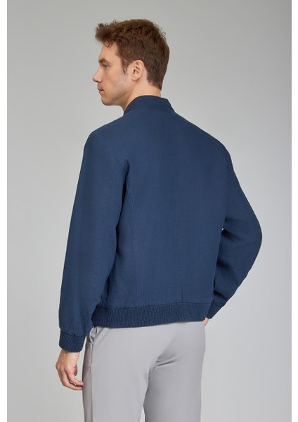 Lacivert Yazlık Keten Erkek Mont MNT25Y25002_D39 indirimleri