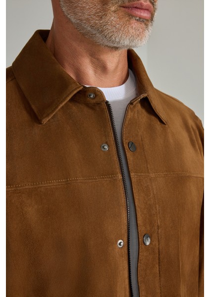 Erkek Açık-Kahve Gerçek Deri Mont DM25Y25001_D10 indirimleri