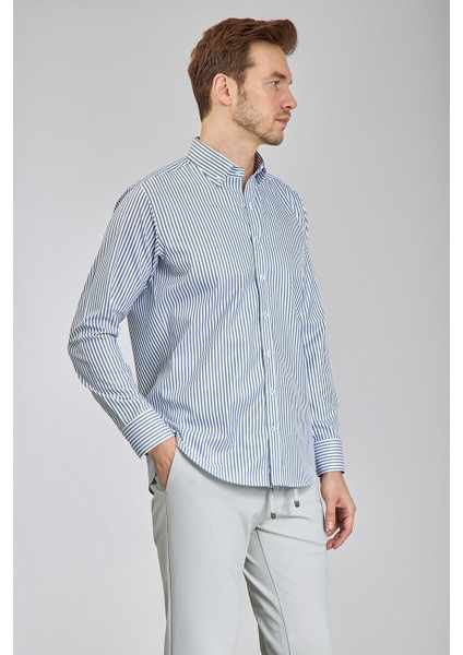 Regular Fit Cepsiz Gri Pamuk Erkek Gömlek GMCZG250057_D55 modelleri