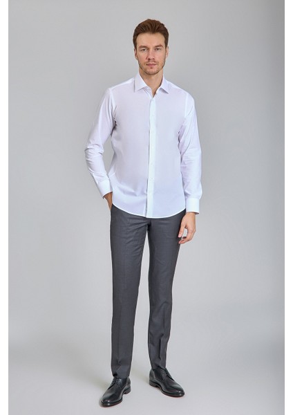 Beyaz Regular Fit Klasik Yaka Erkek Gömlek GMKLS250048_D01 fiyatları