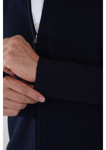 Erkek Lacivert Yün Akrilik Hırka TR24K24209_D39 fırsatları