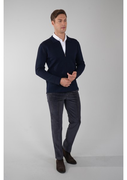 Erkek Lacivert Yün Akrilik Hırka TR24K24209_D39 indirimleri