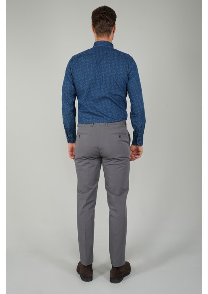 Koyu Gri Pamuk 4 Cepli Pilesiz Erkek Pantolon PNS24Y24108_D56 fiyatları