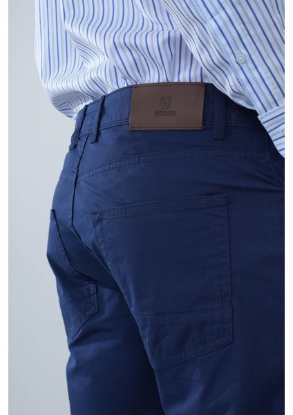 Açık Lacivert Pamuk 5 Cepli Spor Erkek Pantolon PNS24Y24109_D38 modelleri