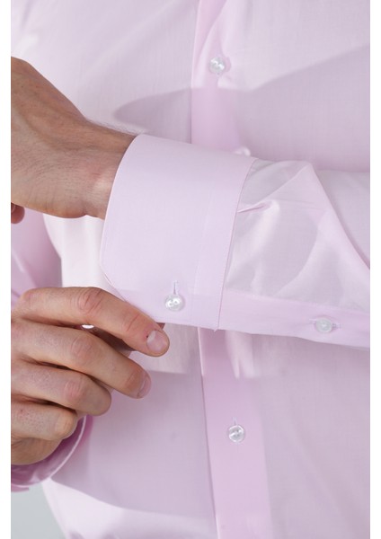 Pembe Uzun Kol Basic Cepsiz Erkek Gömlek GMKLS250014_D29 fırsatları