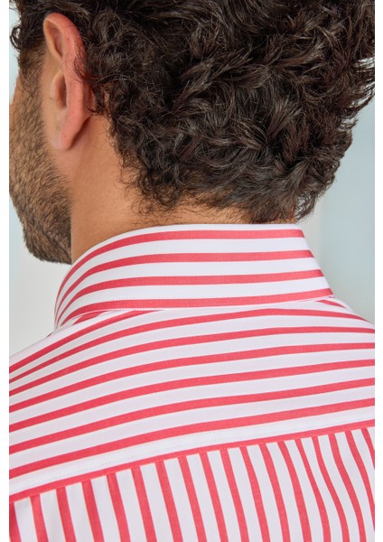 Regular Fit Cepsiz Kırmızı Pamuk Erkek Gömlek GMCZG250035_D24 modelleri