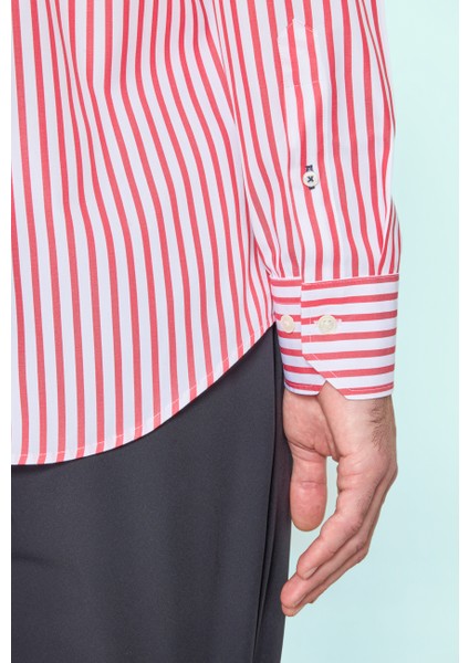 Regular Fit Cepsiz Kırmızı Pamuk Erkek Gömlek GMCZG250035_D24 indirimleri