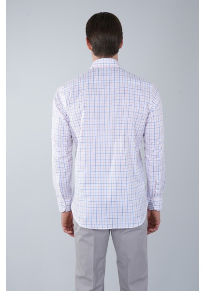 Regular Fit İtalyan Yaka Cepsiz Turuncu Pamuk Erkek Gömlek GMCZG250042_D64 fiyatları