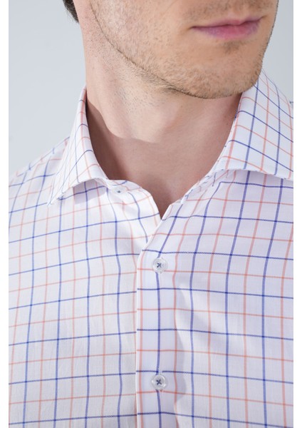 Regular Fit İtalyan Yaka Cepsiz Turuncu Pamuk Erkek Gömlek GMCZG250042_D64 modelleri