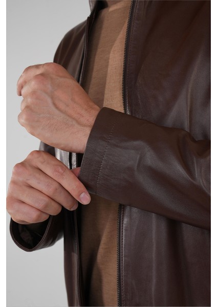 Erkek Kahve Gerçek Deri Ceket DM24K24002_D11 fırsatları