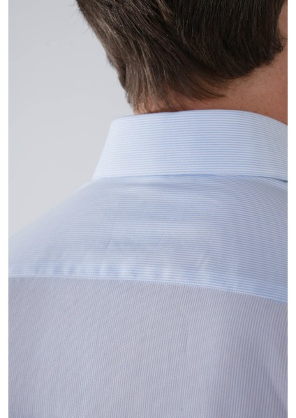 Regular Fit Cepsiz Pamuk Açık Mavi Erkek Gömlek GMKLS250054_33 modelleri