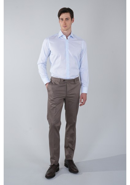 Regular Fit Cepsiz Pamuk Açık Mavi Erkek Gömlek GMKLS250054_33 indirimleri