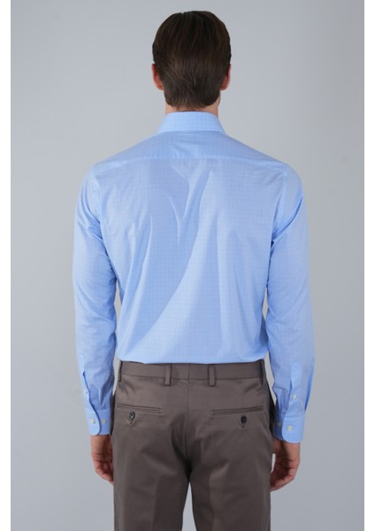 Regular Fit Uzun Kollu Pamuk Açık Mavi Erkek Gömlek GMEKS250010_33 fiyatları